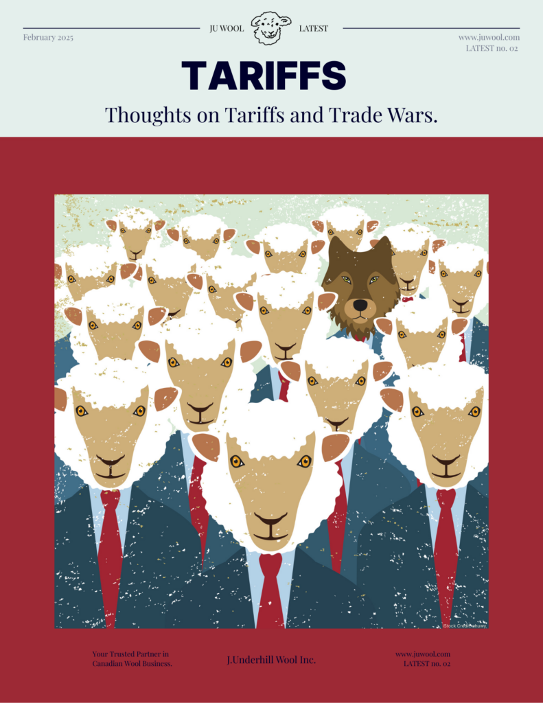 Cover image for article on trade tariffs – Impact of customs duties on the international wool industry