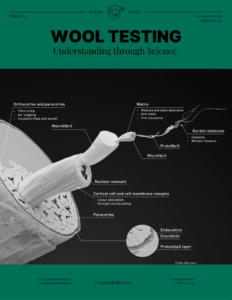 Cover image for article on fiber testing – Assessing the quality of natural wool materials